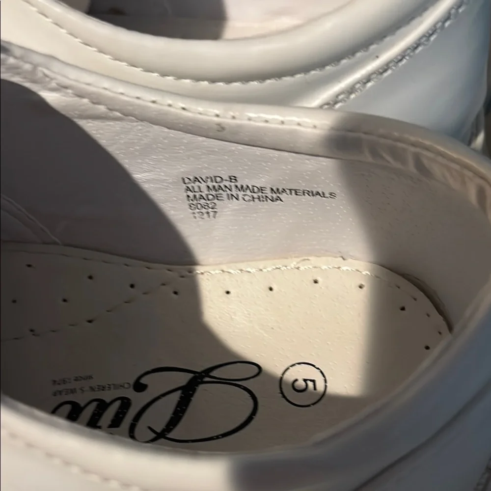 Classic White Kids Dress Shoes